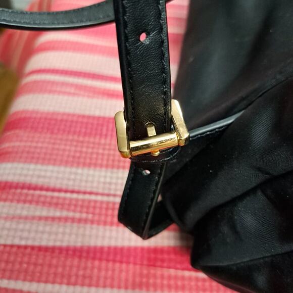 Michael Kors Large Abbey Cargo Nylon Drawstring Backpack Black - Picture 9 of 11